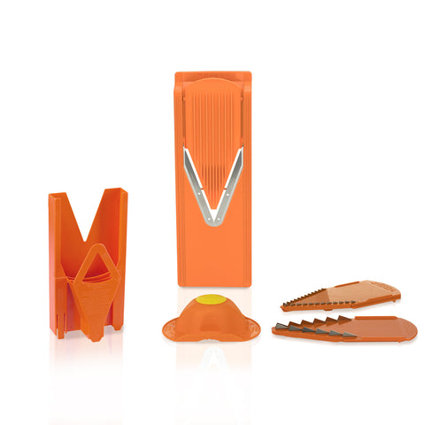 Börner V5 PowerLine Mandoline Slicer Professional Set (7 pcs.) • V-Slicer  Cutter for Fruit and Vegetables + Accessories • 8 Cutting Options • Kitchen
